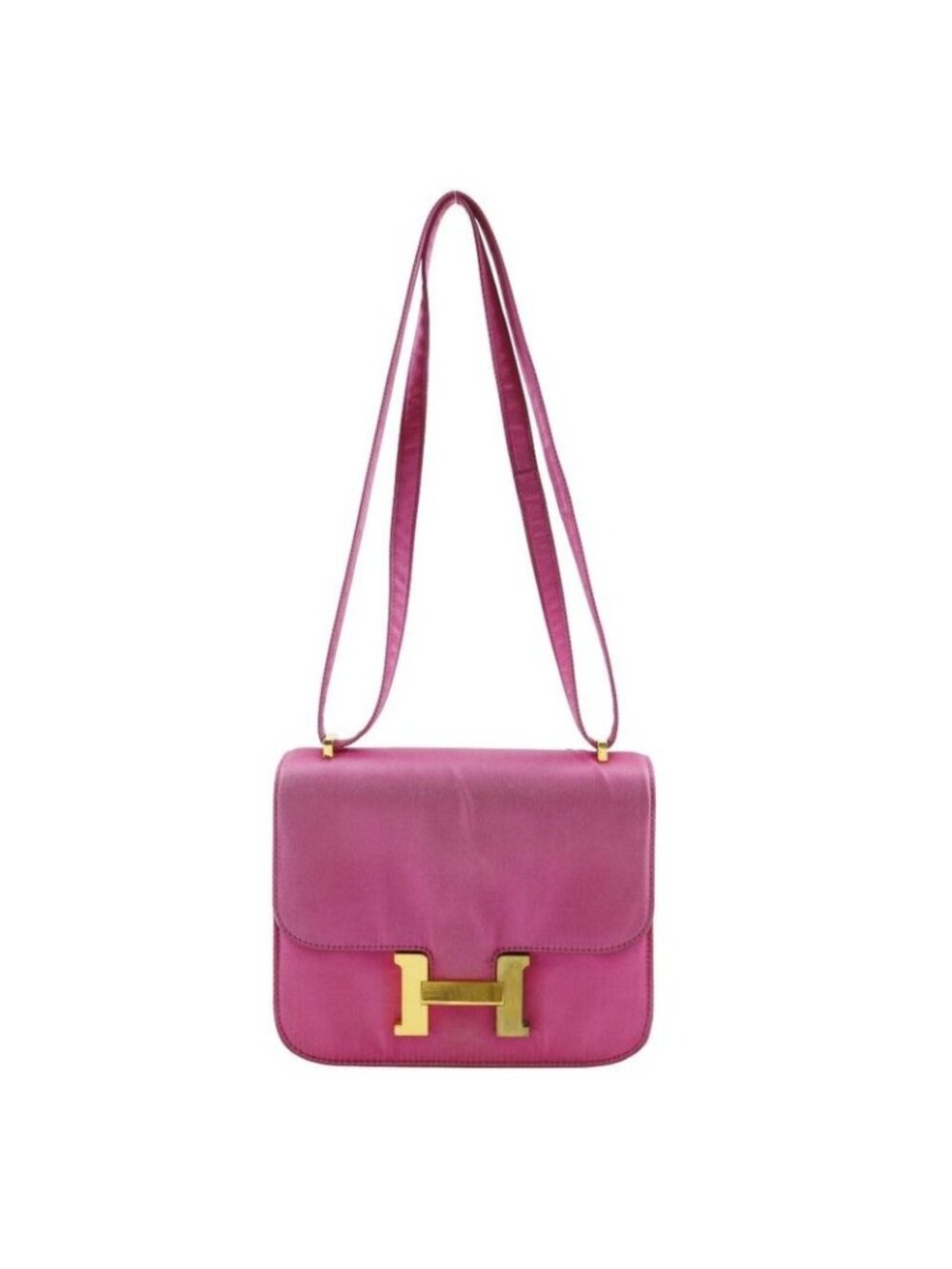 Hermes Constance Mini 18 Silk Pink Gold Hardware O Shoulder Bag